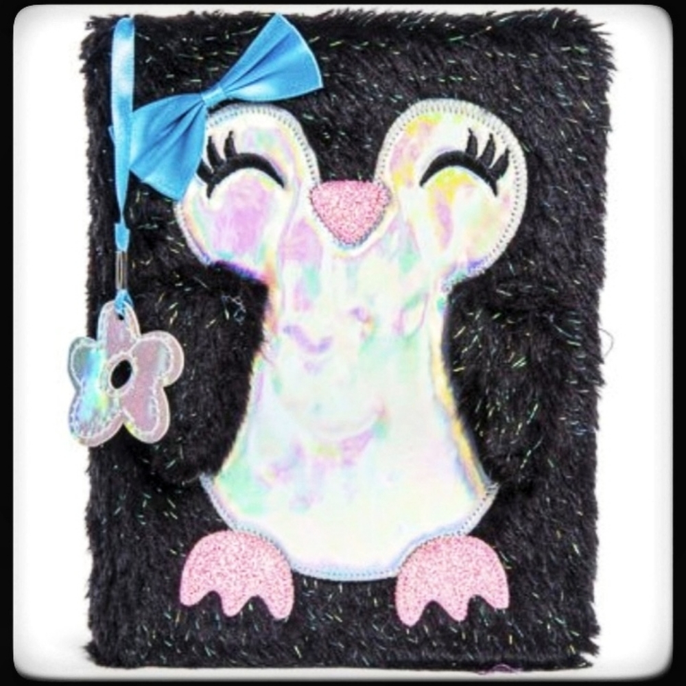 🆕️LAST 1🐧PENGUIN JOURNAL🐧FUZZY 3D SPARKLE🐧 - Picture 3 of 8